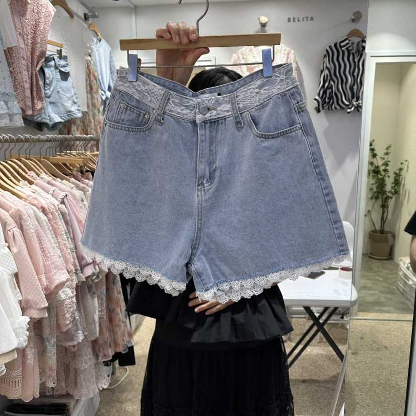 BELITA韓國東大門直郵女裝新品26春夏時尚人氣休閑短褲蕾絲BELITA短褲