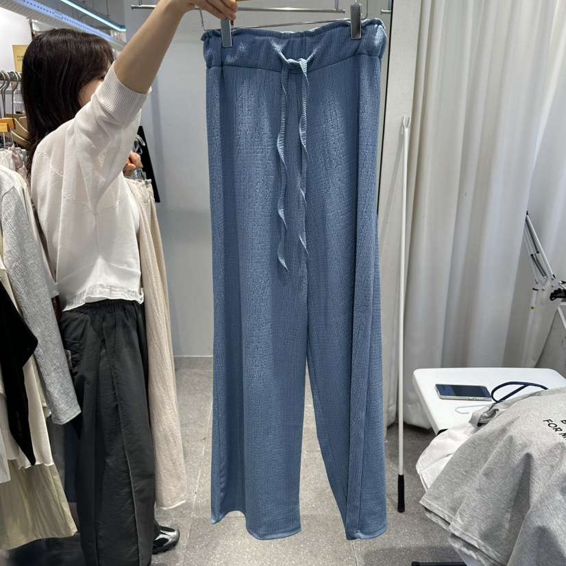空韓國東大門直郵女士新款職業推薦休閑人氣時尚休閑褲褶裥ELAn休閑褲