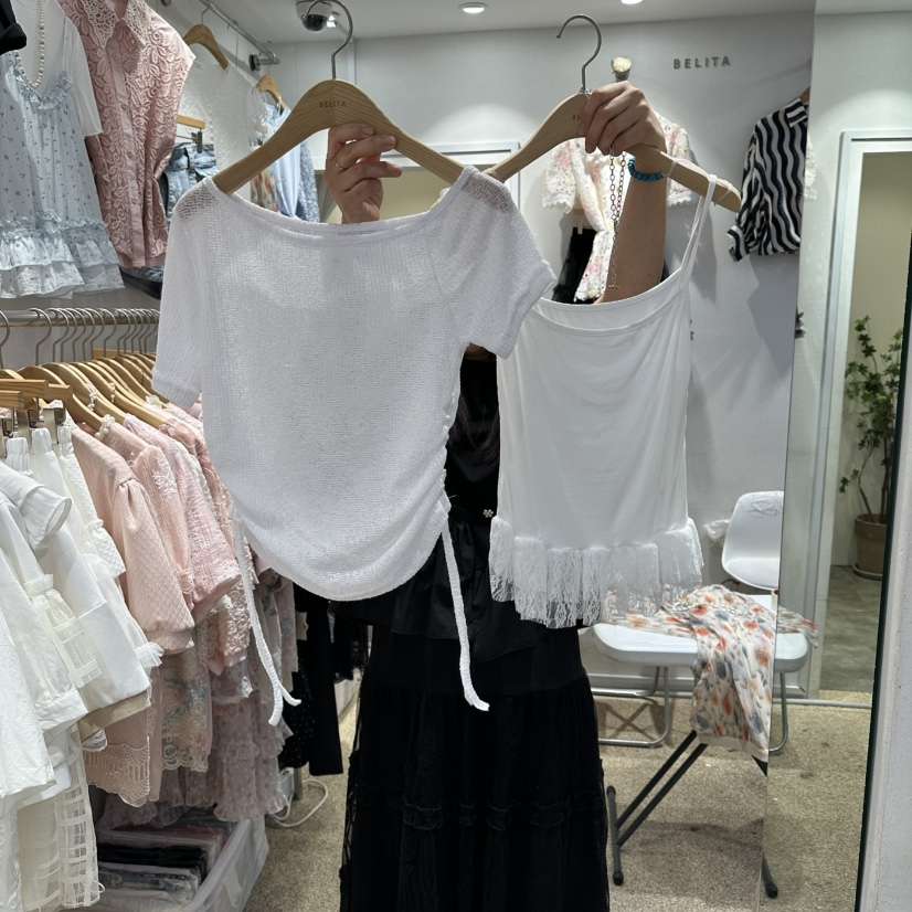 BELITA韓國東大門代購女士新品熱賣套裝不含項鏈袖子褶皺BELITA套裝