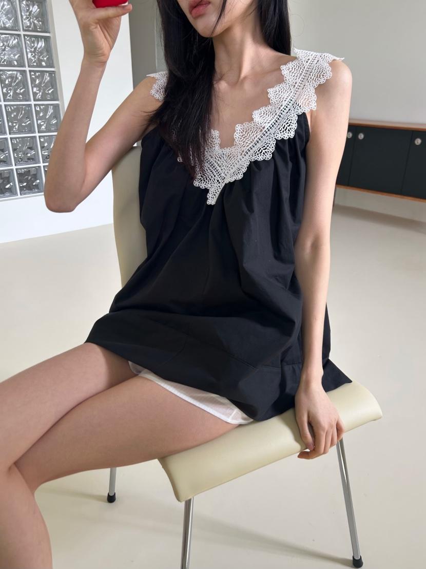 ME MO韓國直郵女裝新款時尚26春夏襯衫蕾絲衫不含腰帶蕾絲ME MO襯衫/蕾絲衫