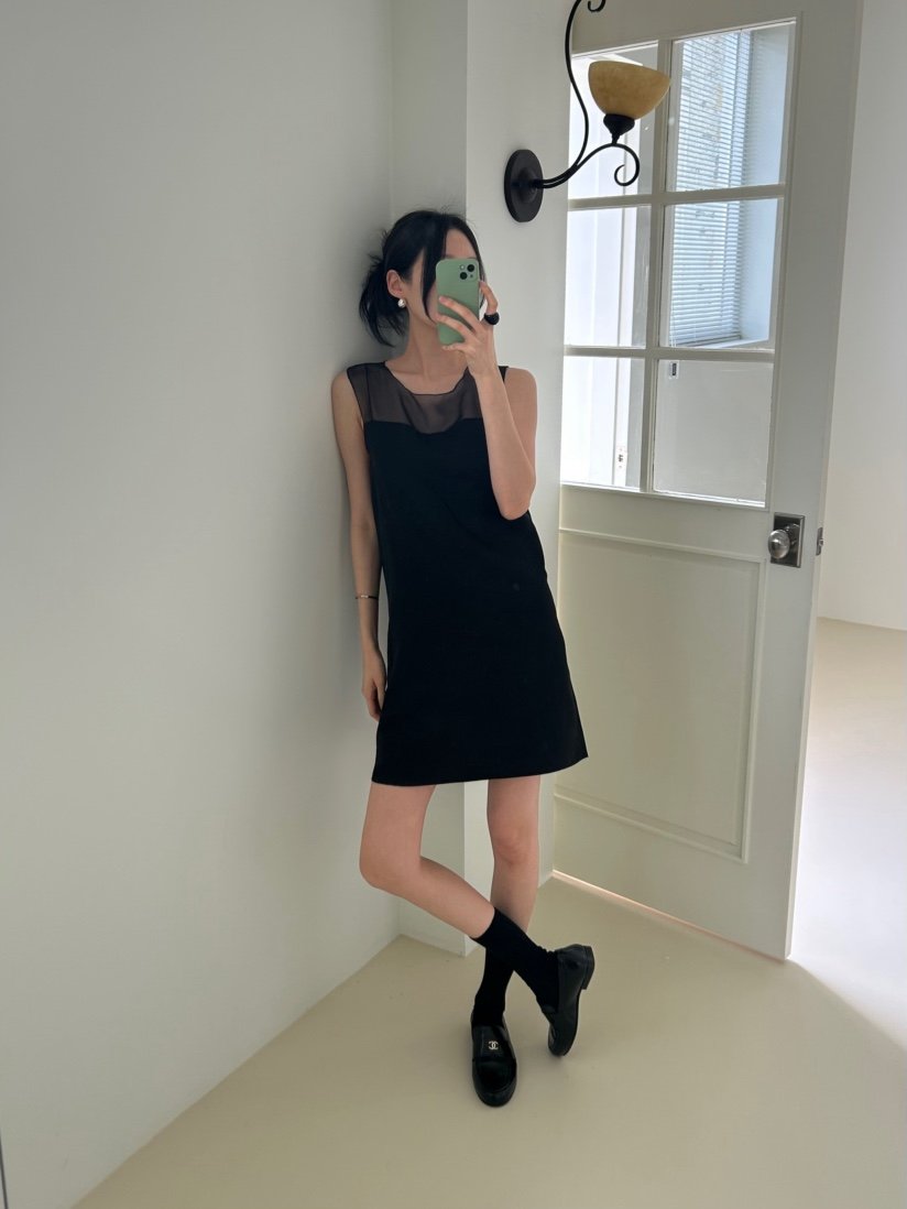 ME MO韓國東大門直郵女裝新款推薦時尚26春夏連衣裙不含絲巾ME MO連衣裙