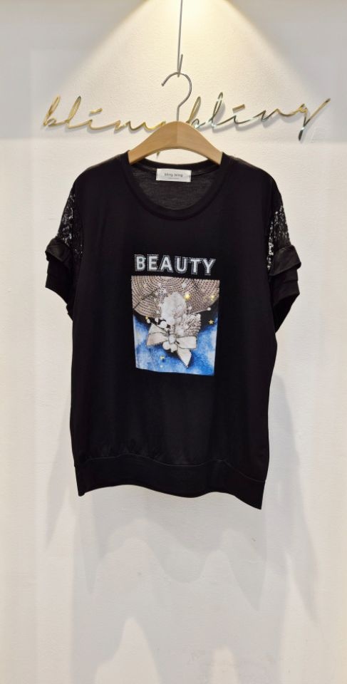 BLING BLING-S/RICO韓國東大門代購女裝新款熱賣T恤蕾絲BLING BLING-S/RICOT恤