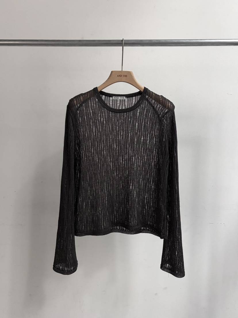 AND THE韓國東大門代購女裝新品職業休閑熱賣時尚針織衫AND THE針織衫