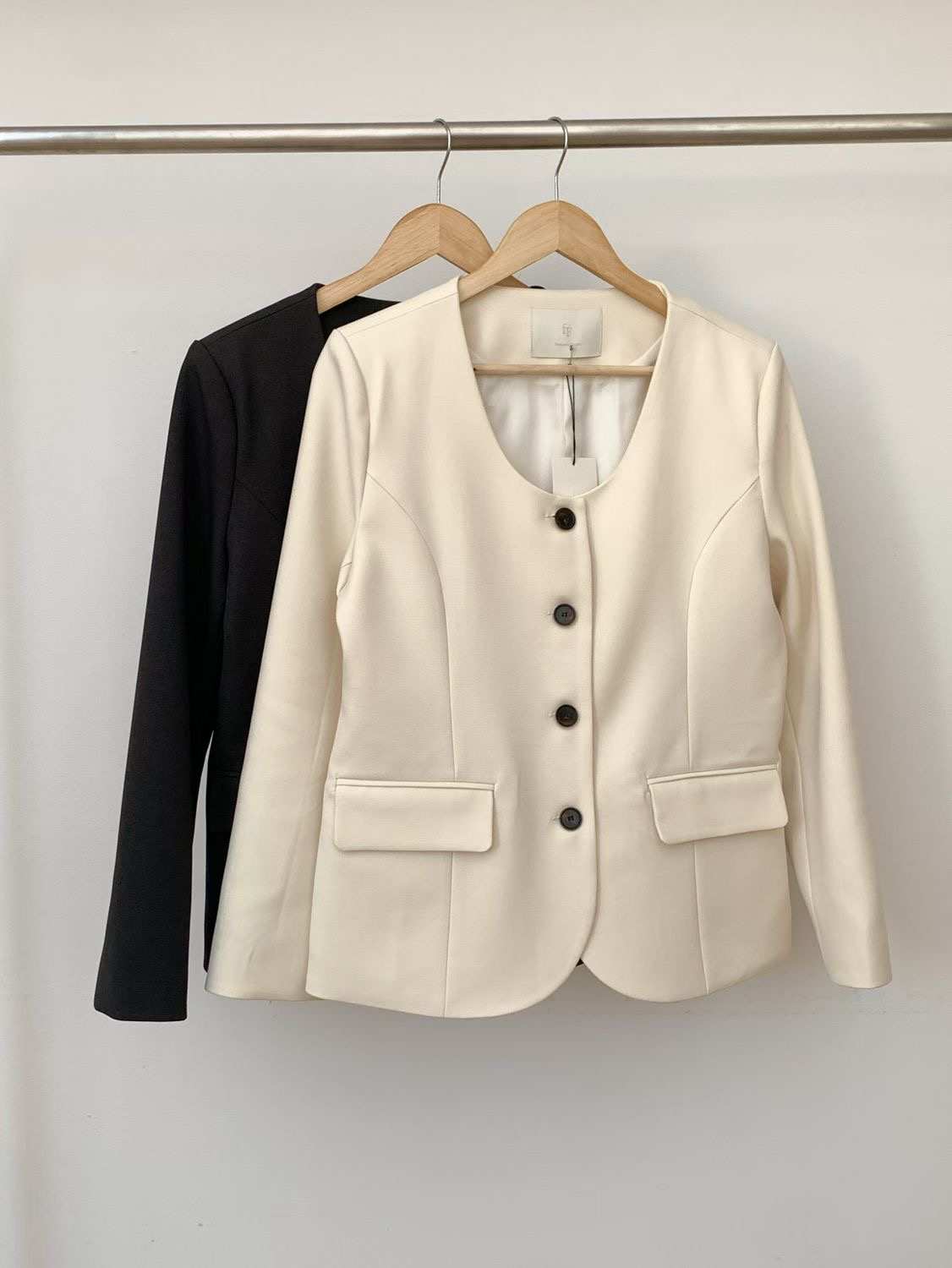 SUNDAY/FF韓國直郵實拍女士新款人氣26春夏時尚夾克U領羅紋SUNDAY/FF夾克