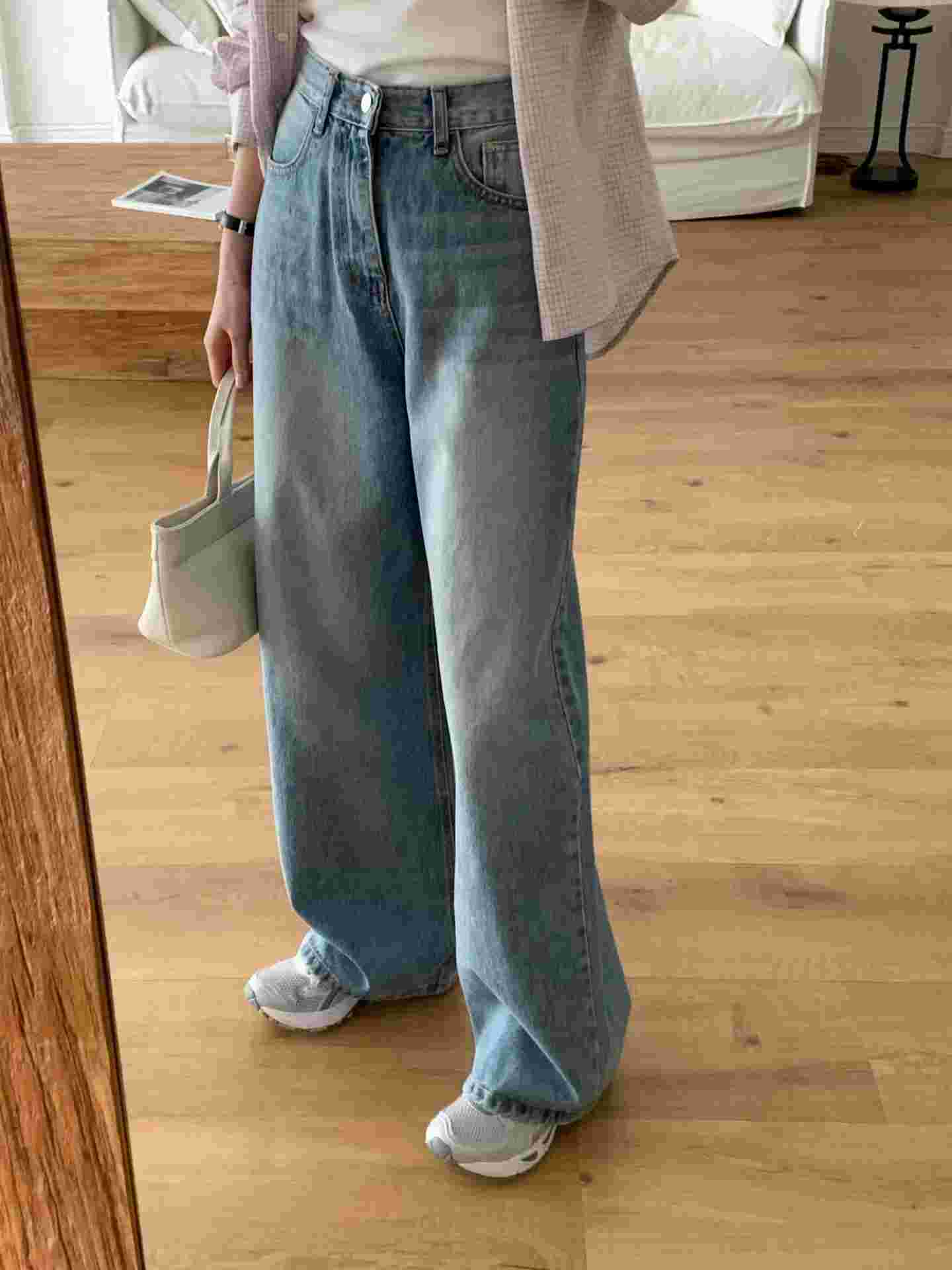 SUNDAY/FF韓國直郵女裝新品熱賣休閑26春夏時尚人氣牛仔褲SUNDAY/FF牛仔褲