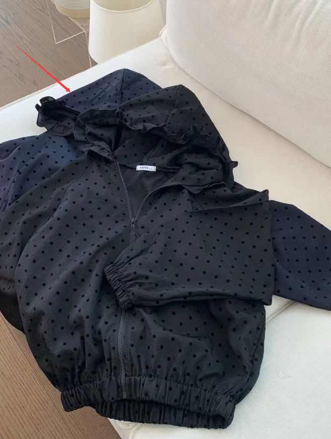 NATTY東大門實拍女士新品時尚26春夏職業夾克防風衣荷葉邊NATTY夾克