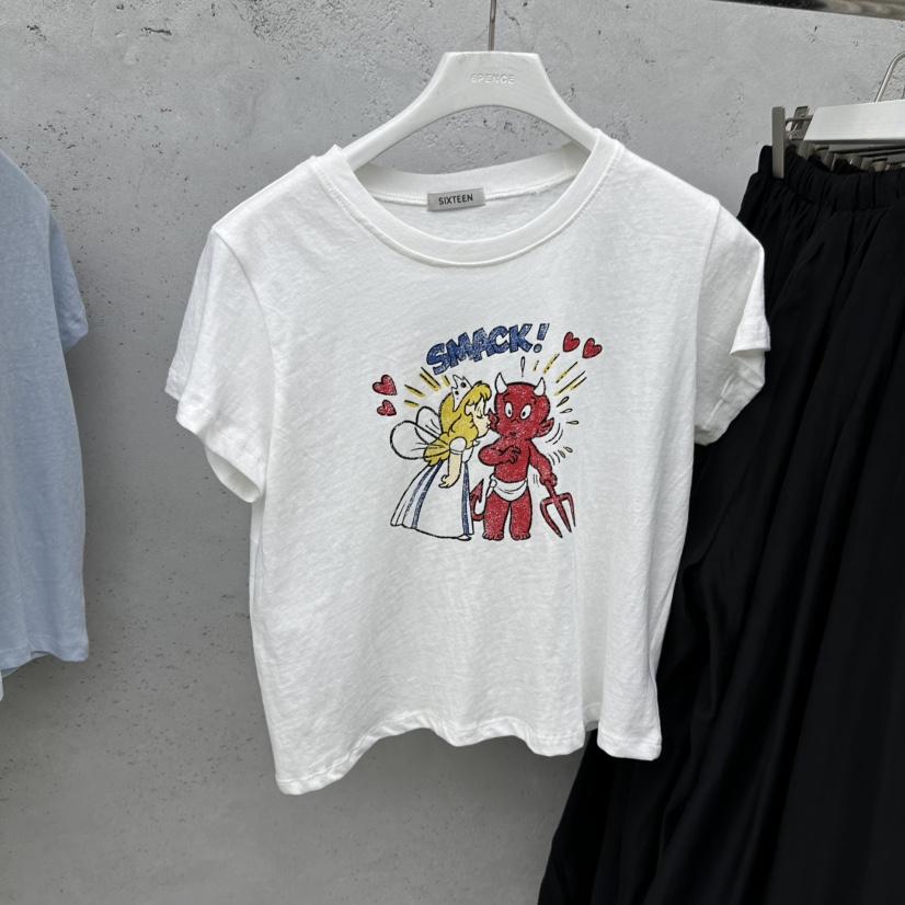 SIXTEEN東大門代購女裝新款26春夏推薦職業休閑時尚人氣T恤SIXTEENT恤