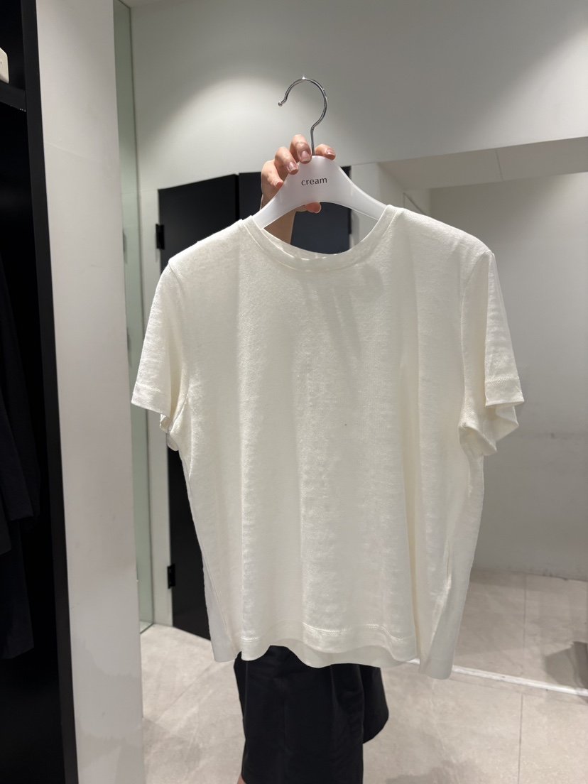 CREAM-P東大門直郵女士新品真品時尚人氣26春夏職業T恤亞麻CREAM-PT恤