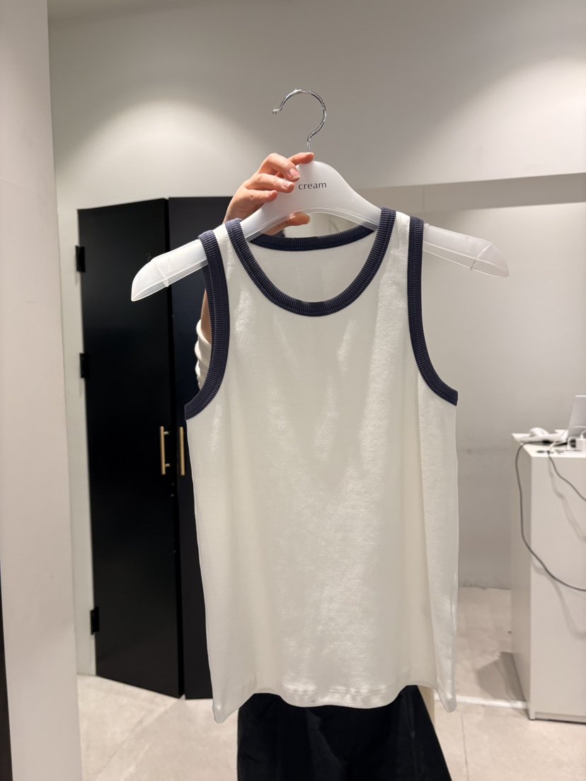 CREAM-P東大門實拍女士新品時尚熱賣人氣休閑吊帶背心羅紋CREAM-P吊帶/背心
