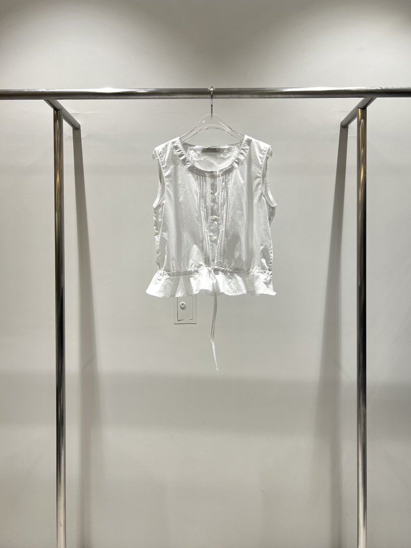 CESTLAVIE韓國直郵女裝新品職業推薦時尚吊帶背心系帶褶裥CESTLAVIE吊帶/背心