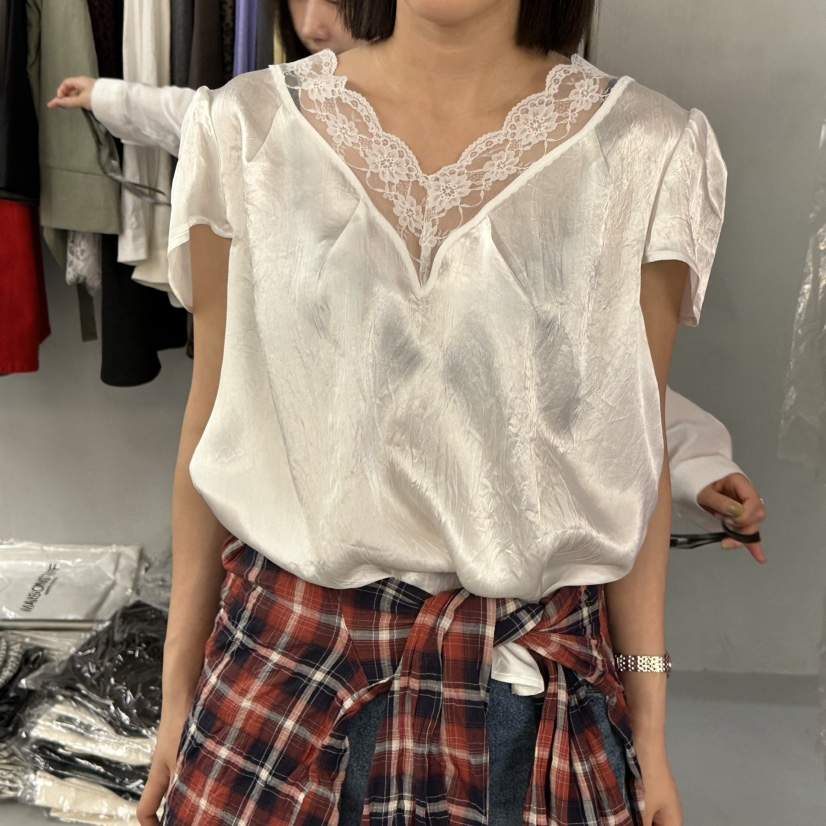 DOUBLE STANDARD/LE SMOKING/MAISONSTAFF韓國直郵女士新品休閑襯衫蕾絲衫MAISONSTAFF襯衫/蕾絲衫