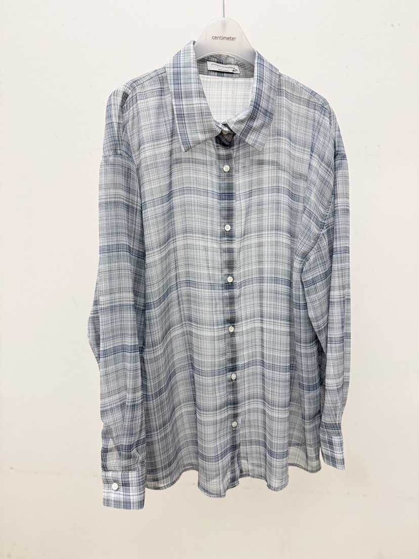 CM韓國直郵實拍女士新品人氣熱賣職業襯衫蕾絲衫格子雪紡CM_centimeter襯衫/蕾絲衫