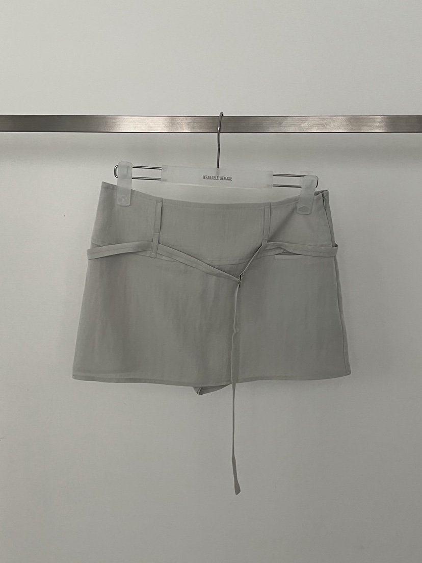 WEARABLE-L韓國直郵實拍女士新款26春夏職業人氣短裙含腰帶WEARABLE短裙