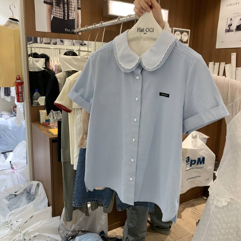 OGI東大門實拍女裝新款職業休閑推薦26春夏熱賣襯衫蕾絲衫FLat OGI襯衫/蕾絲衫