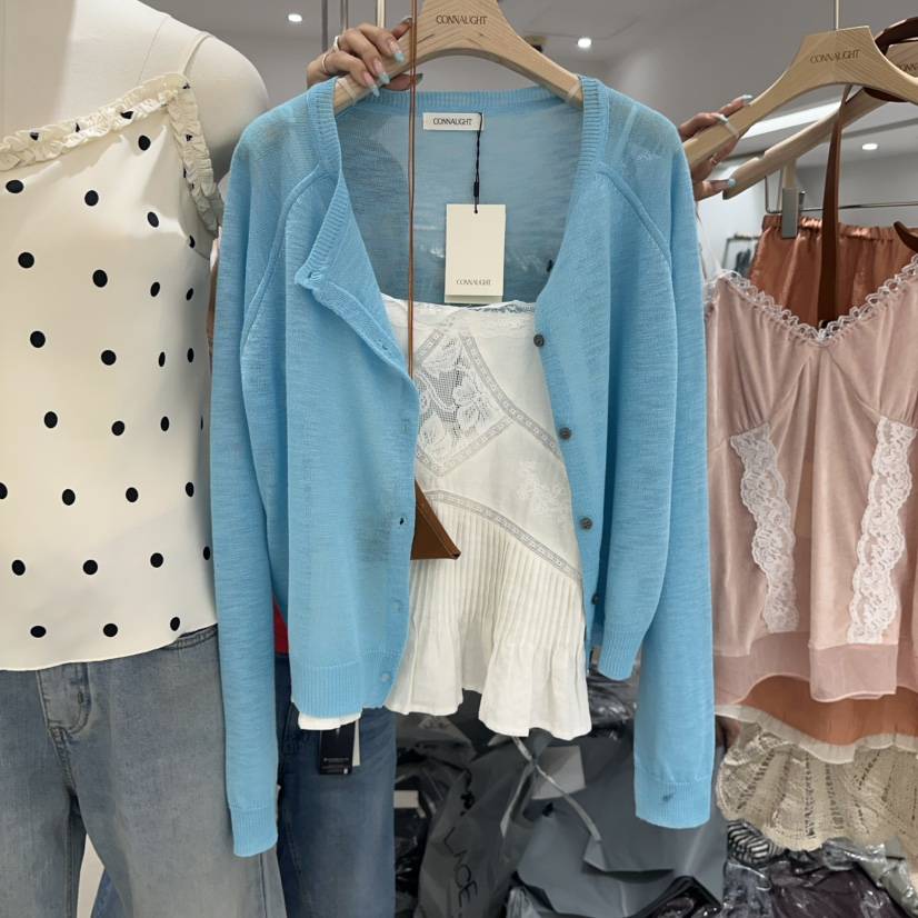 CONNAUGHT/DAILYJUD東大門代購女士新品26春夏針織衫不含內搭羊毛衫開襟CONNAUGHT/DAILYJUD針織衫