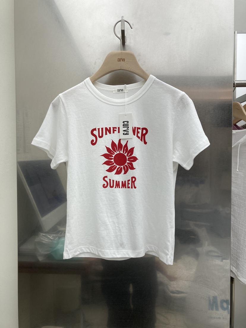 CURVY韓國東大門直郵女士新款職業時尚休閑26春夏推薦T恤CURVYT恤