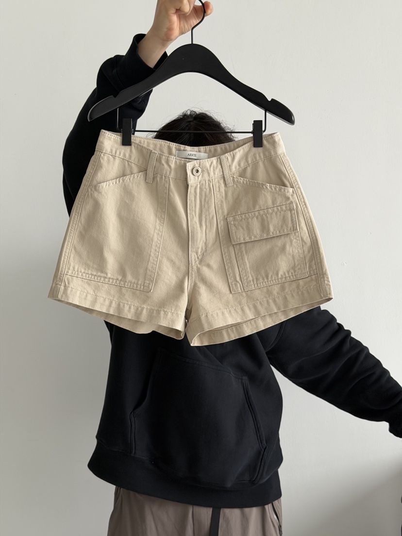 ARKIE/TAF韓國東大門直郵女士新品26春夏人氣短褲人字紋ARKIE/TAF短褲