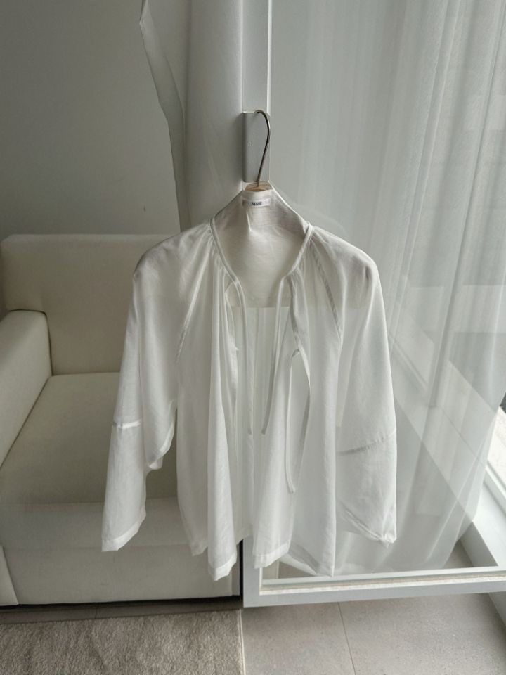 MARE韓國直郵實拍女士新品推薦休閑人氣時尚襯衫蕾絲衫褶皺MARE襯衫/蕾絲衫