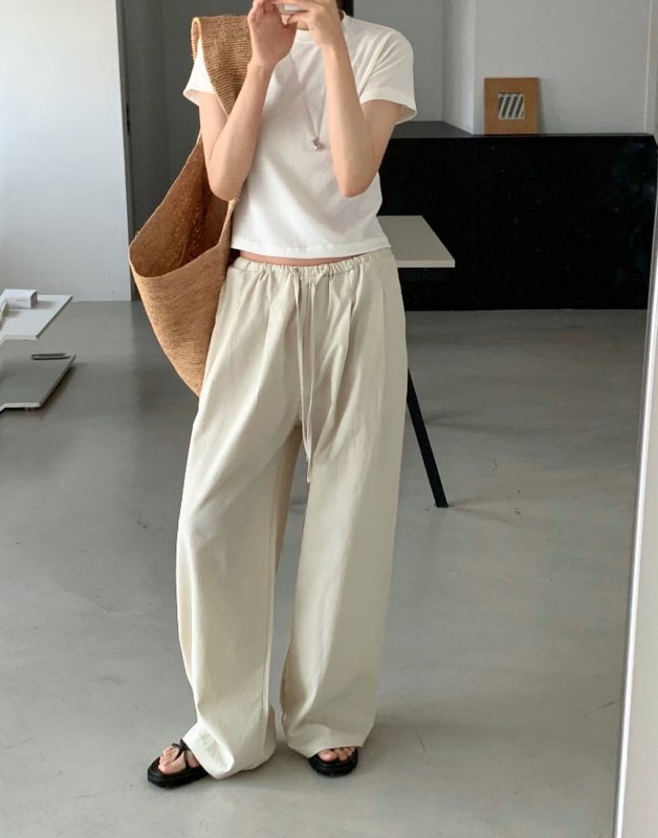 KOMOREBI韓國東大門代購女士新款職業熱賣26春夏人氣休閑褲KOMOREBI休閑褲