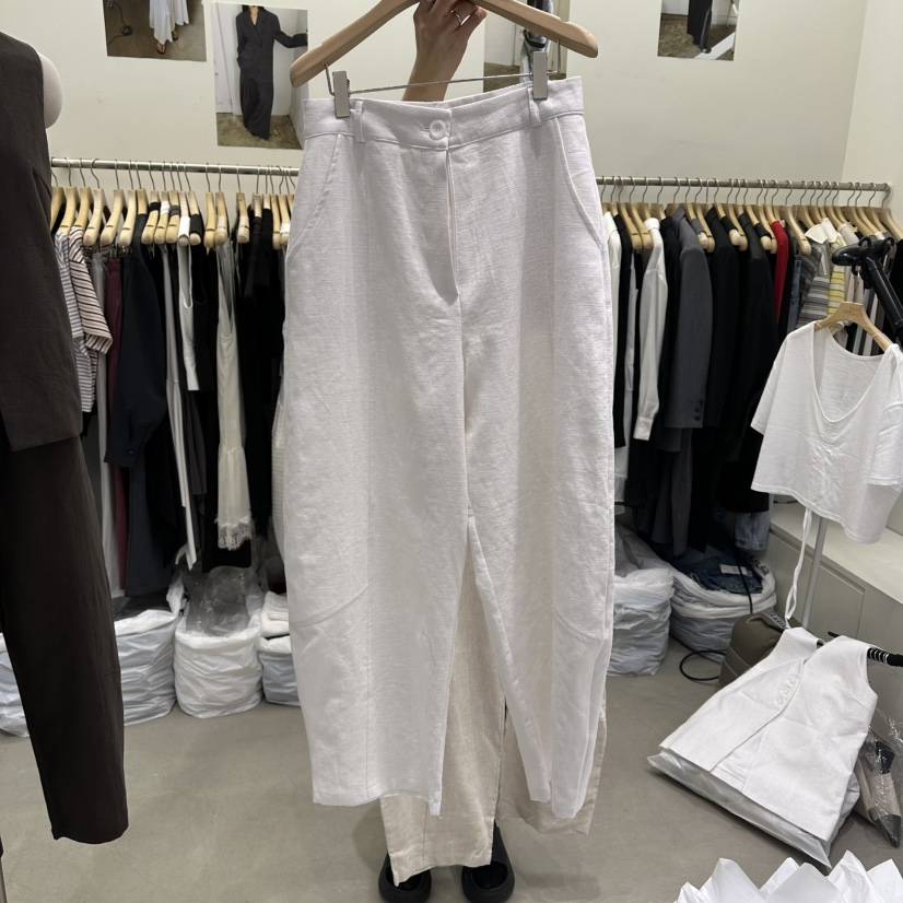 VIVEL韓國東大門直郵女裝新品推薦26春夏職業人氣休閑褲亞麻VIVEL休閑褲