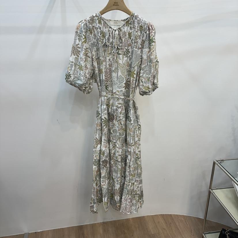 ABLESTUDIO韓國東大門直郵女士新品職業時尚連衣裙含腰繩ABLESTUDIO連衣裙