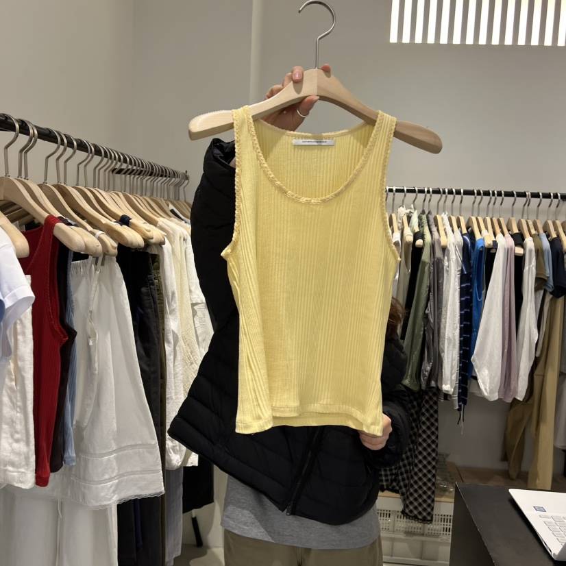 PLATE韓國代購女士新品休閑熱賣推薦時尚人氣26春夏吊帶背心PLATE吊帶/背心