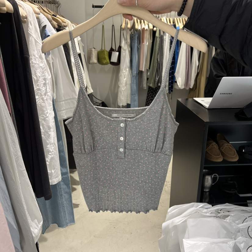 PLATE韓國直郵女裝新款推薦熱賣休閑26春夏時尚職業吊帶背心PLATE吊帶/背心