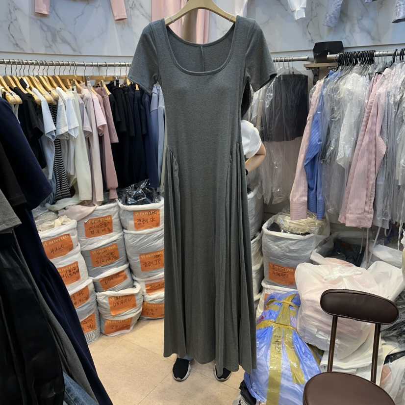 OLIVE TrEE韓國東大門直郵女裝新品熱賣連衣裙褶皺寬松鏤空OLIVE TrEE連衣裙