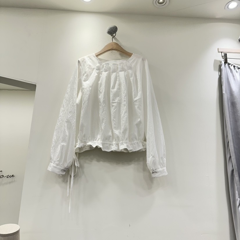 THE LOW韓國直郵實拍女士新款推薦休閑職業襯衫蕾絲衫褶裥THE LOW襯衫/蕾絲衫