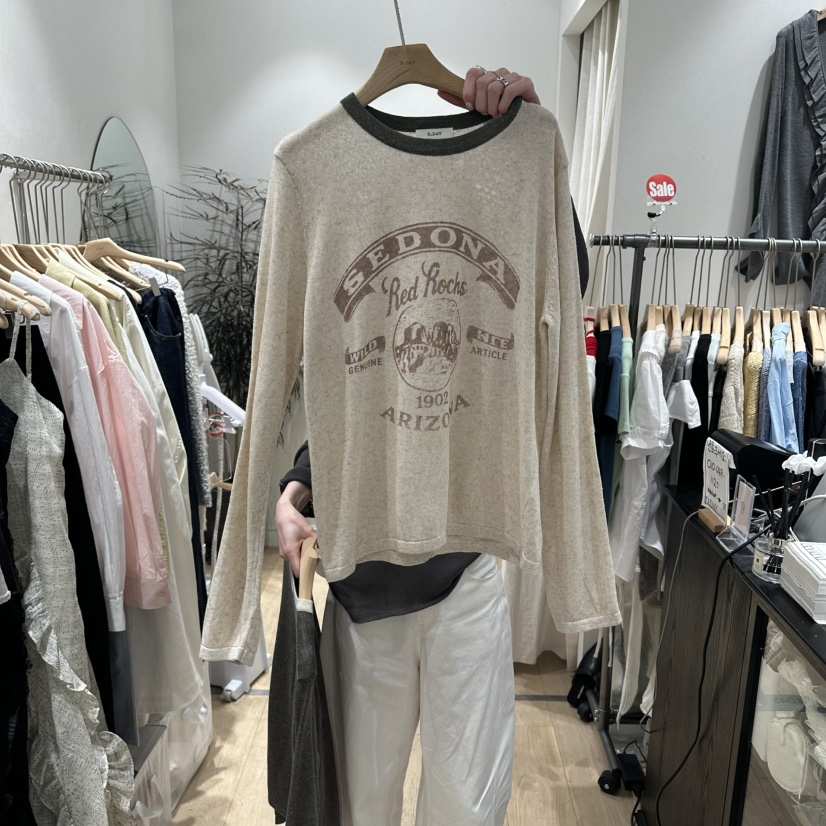 DDAY韓國代購女士新品推薦時尚休閑熱賣26春夏職業長袖T恤DDAY長袖T恤