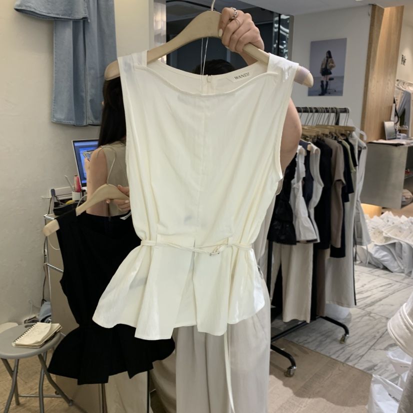 W AND J韓國直郵女裝新品26春夏時尚推薦吊帶背心含腰繩W AND J吊帶/背心