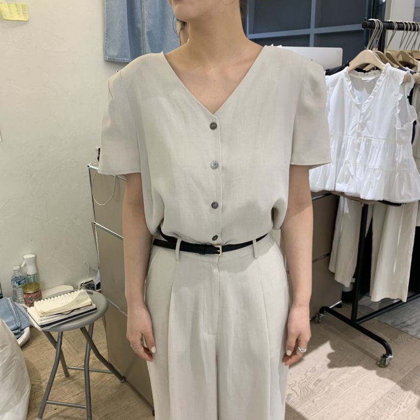 W AND J韓國東大門代購女裝新品人氣襯衫蕾絲衫不含腰帶W AND J襯衫/蕾絲衫