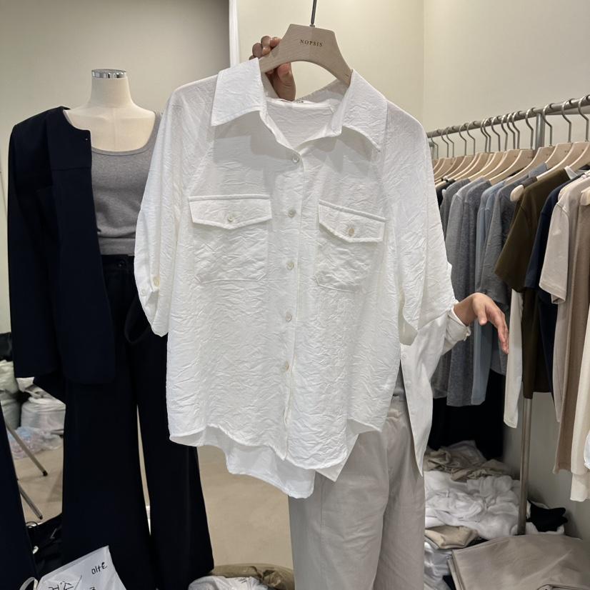 NOPSIS韓國東大門直郵女裝新品26春夏職業推薦襯衫蕾絲衫NOPSIS襯衫/蕾絲衫