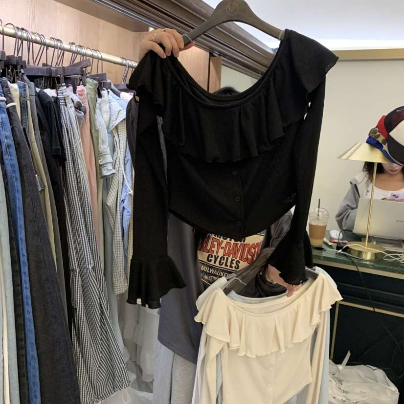 VIRKIN韓國直郵女士新品時尚休閑推薦人氣職業26春夏長袖T恤VIRKIN長袖T恤