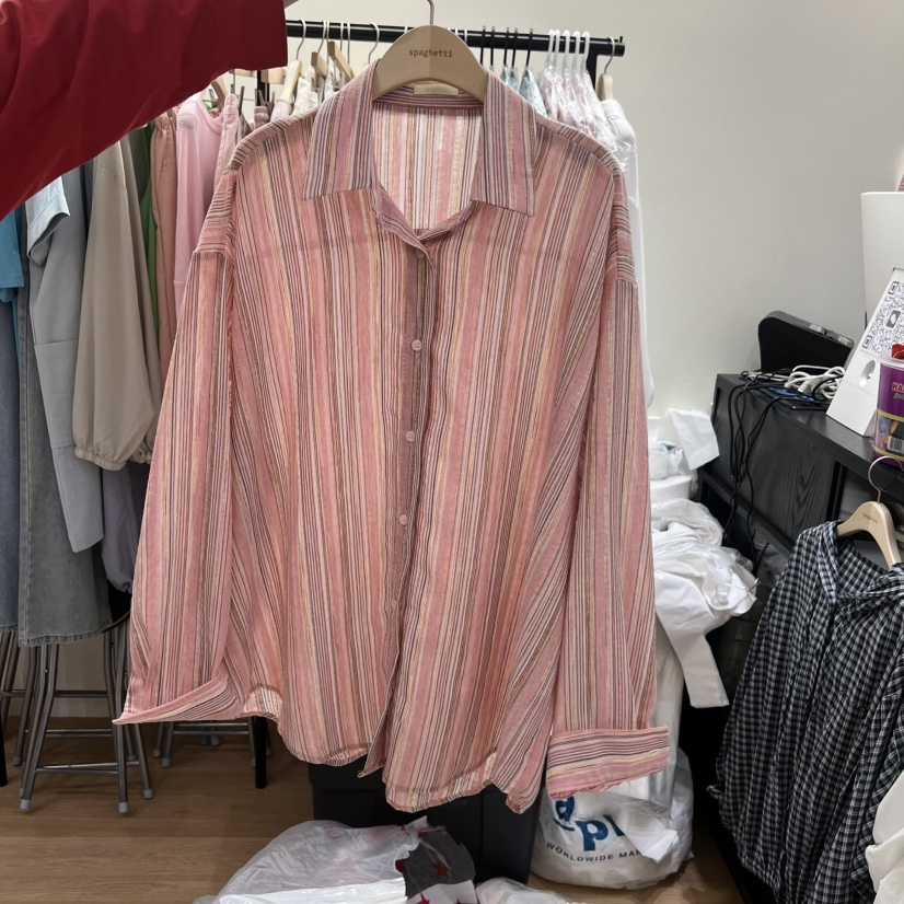 SPAGHETTI韓國東大門代購女裝新款推薦熱賣襯衫蕾絲衫亞麻布spaghetti襯衫/蕾絲衫