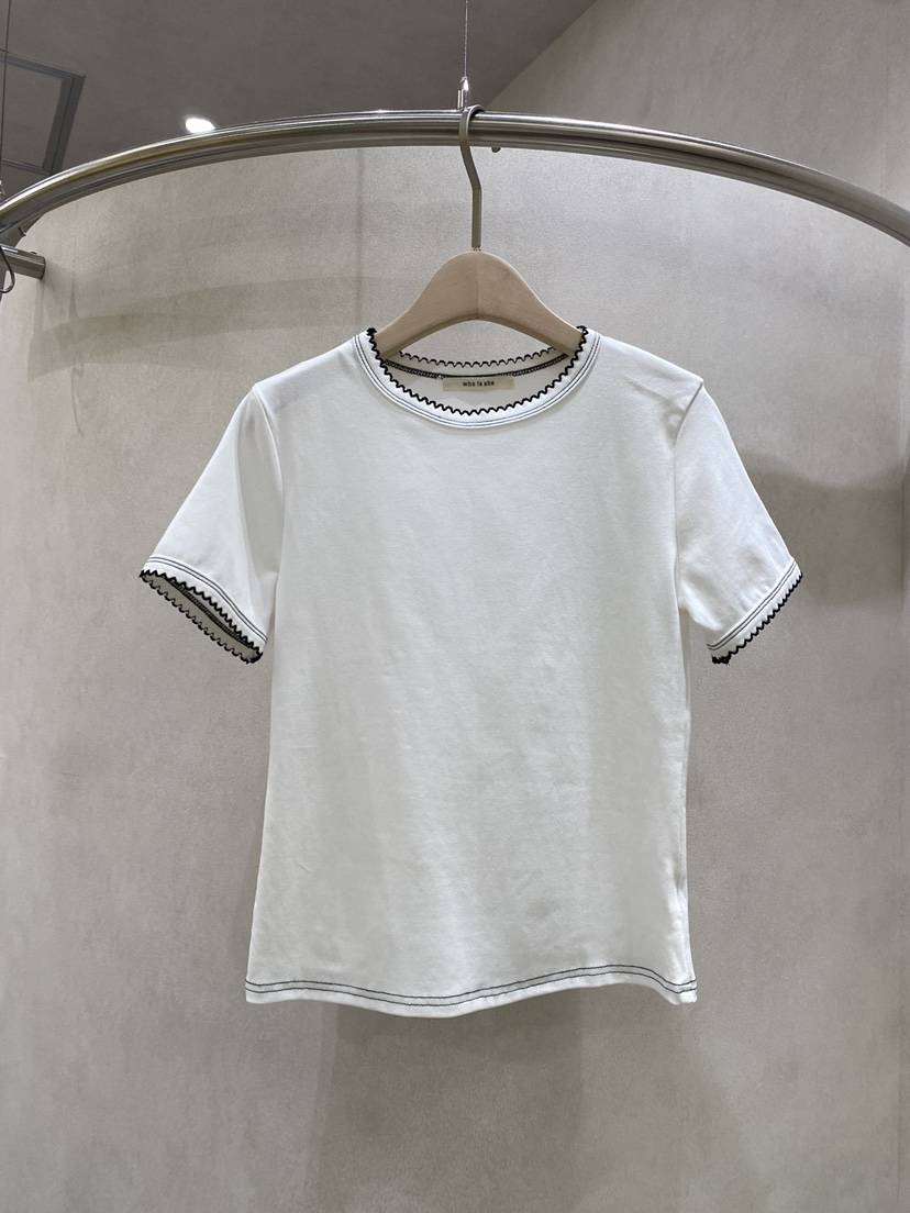 WHO IS SHE韓國東大門直郵女裝新品熱賣人氣休閑26春夏T恤WHO IS SHET恤