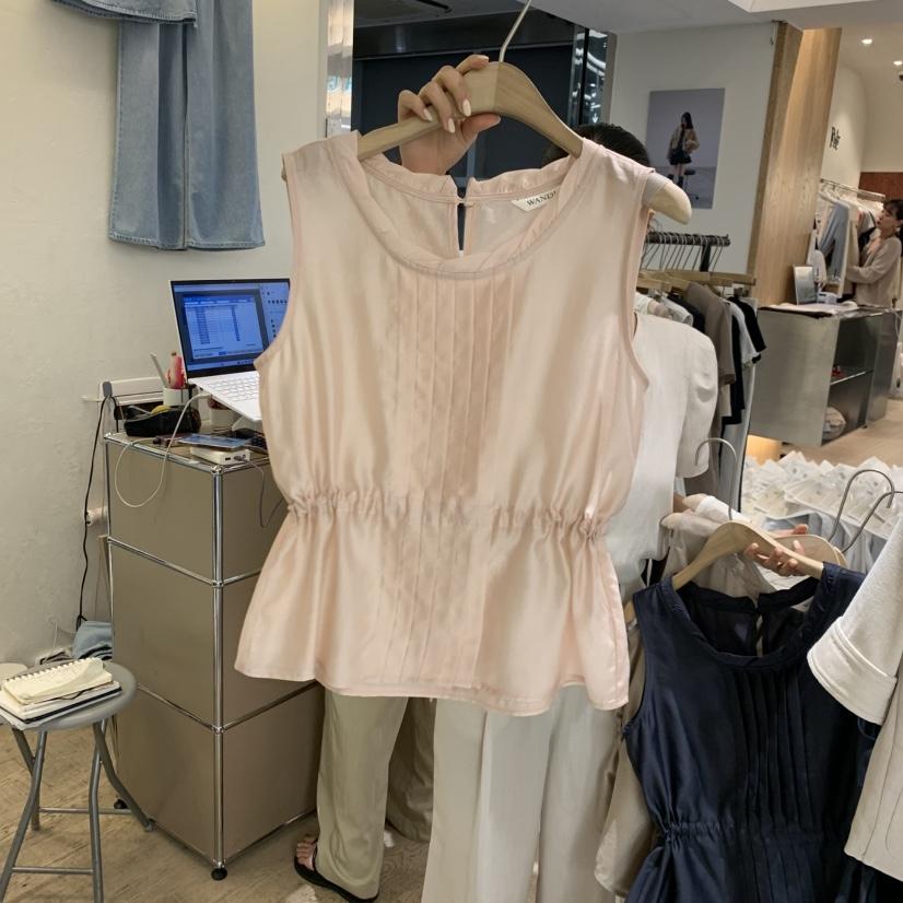 W AND J韓國直郵實拍女裝新款職業休閑推薦熱賣吊帶背心W AND J吊帶/背心