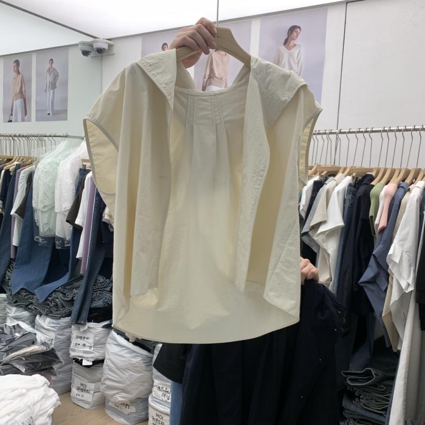 MOI-A韓國東大門代購女士新款熱賣休閑人氣26春夏馬甲連帽MOI-A馬甲