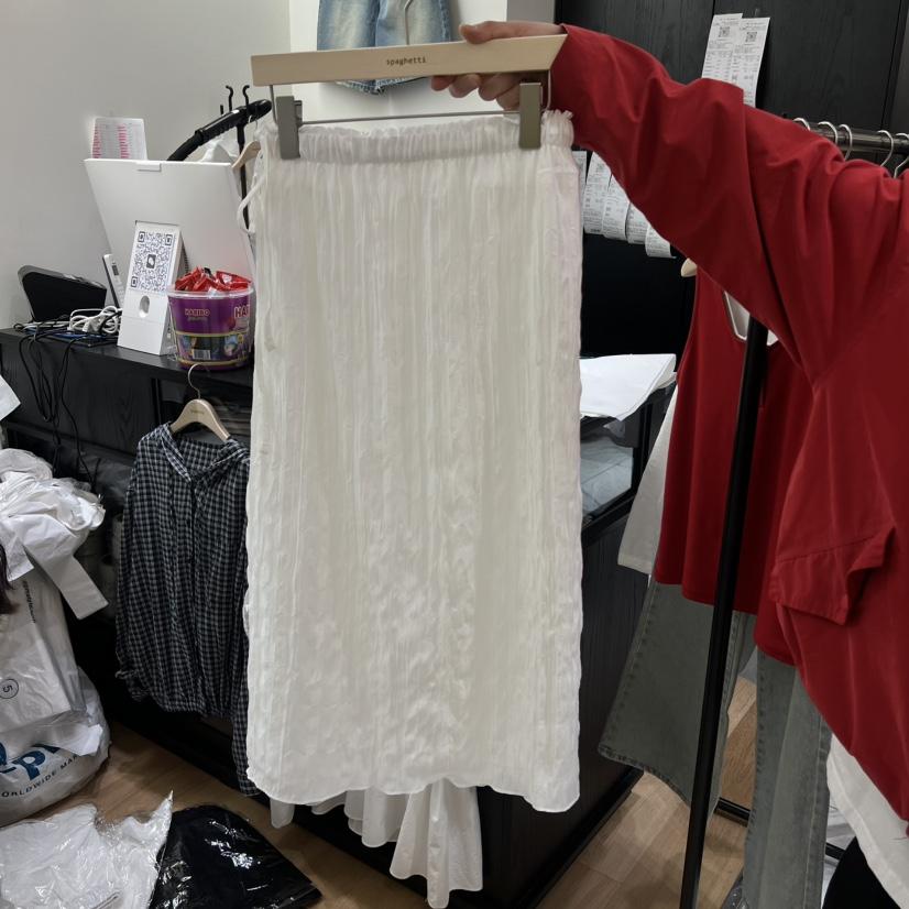SPAGHETTI韓國東大門直郵女裝新品熱賣26春夏半身裙中短裙褶皺spaghetti半身裙/中短裙