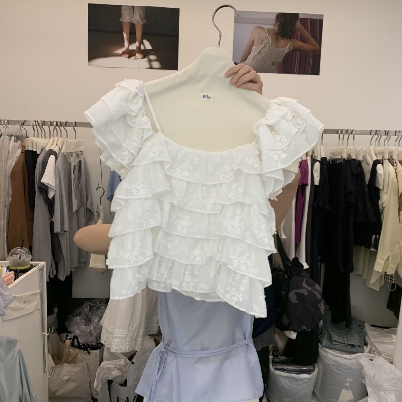 MAG韓國代購女裝新款休閑職業熱賣26春夏人氣時尚襯衫蕾絲衫MAG襯衫/蕾絲衫