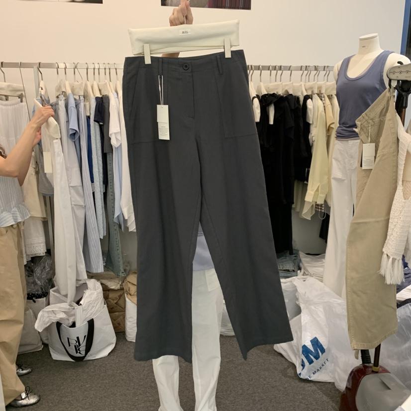 MAG韓國東大門直郵女裝新款熱賣時尚休閑26春夏休閑褲人字紋MAG休閑褲