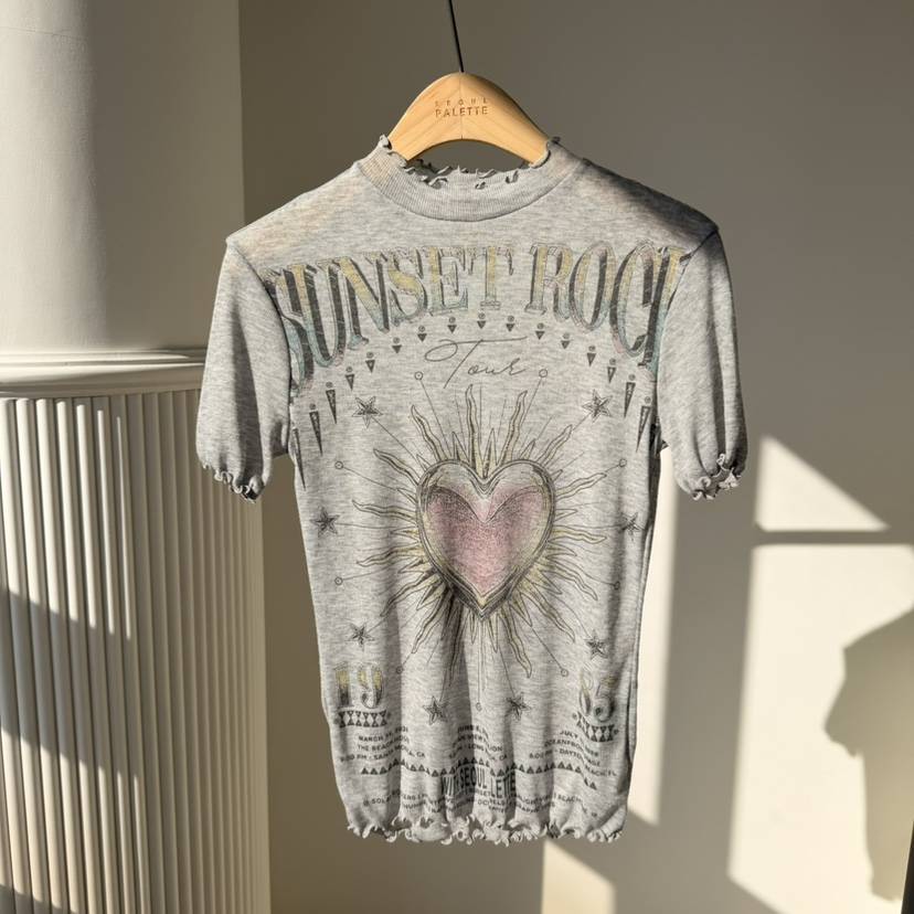 PALETTE-Q韓國直郵實拍女裝新品26春夏熱賣推薦職業T恤網眼PALETTE-QT恤