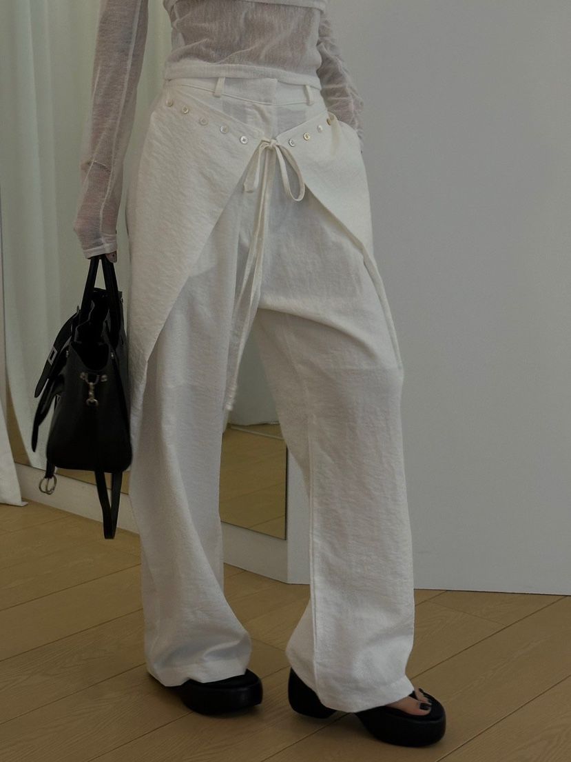 ZEROZERO韓國東大門代購女裝新品時尚休閑26春夏休閑褲闊腿褲ZEROZERO休閑褲