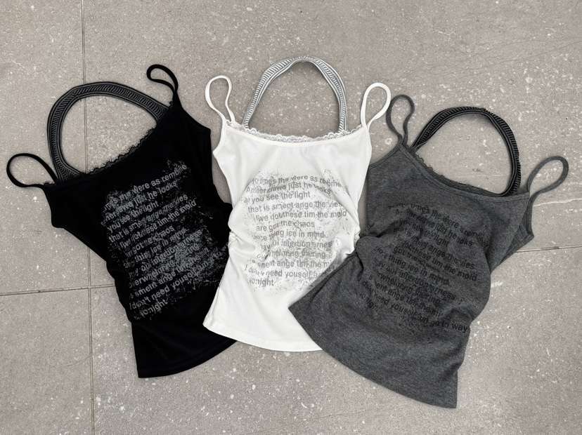 SYMBOL韓國東大門直郵女裝新品人氣休閑26春夏職業吊帶背心SYMBOL吊帶/背心