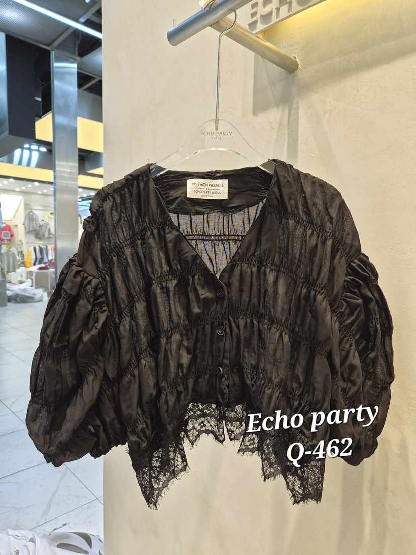 ECHOPARTY韓國直郵實拍女士新款時尚人氣熱賣襯衫蕾絲衫棉ECHOPARTY襯衫/蕾絲衫