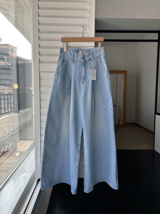 mars韓國直郵女裝新款熱賣推薦休閑職業時尚26春夏牛仔褲褶裥mars牛仔褲