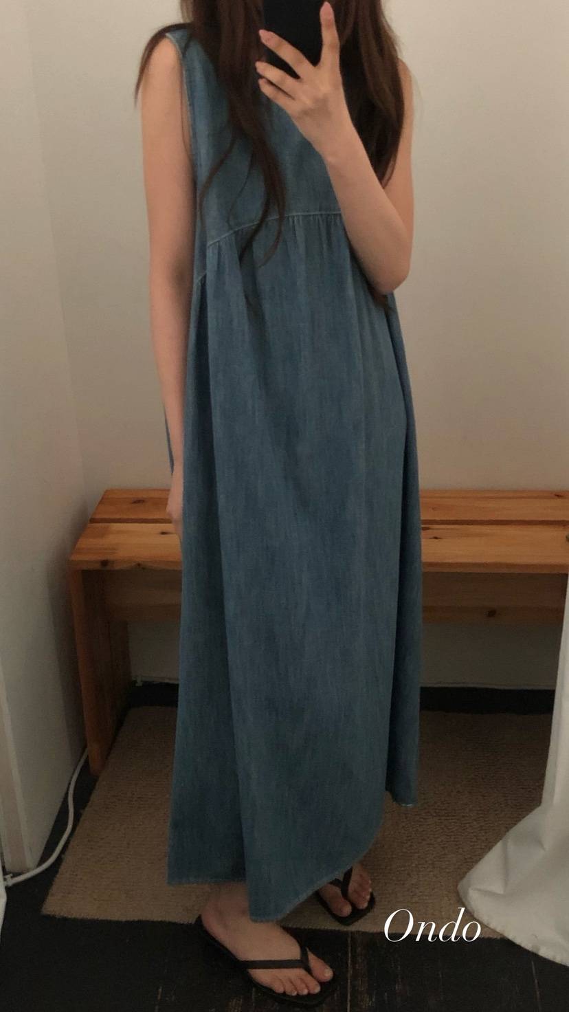 ONDO-P韓國直郵實拍女裝新品職業熱賣26春夏休閑連衣裙長款ONDO-P連衣裙