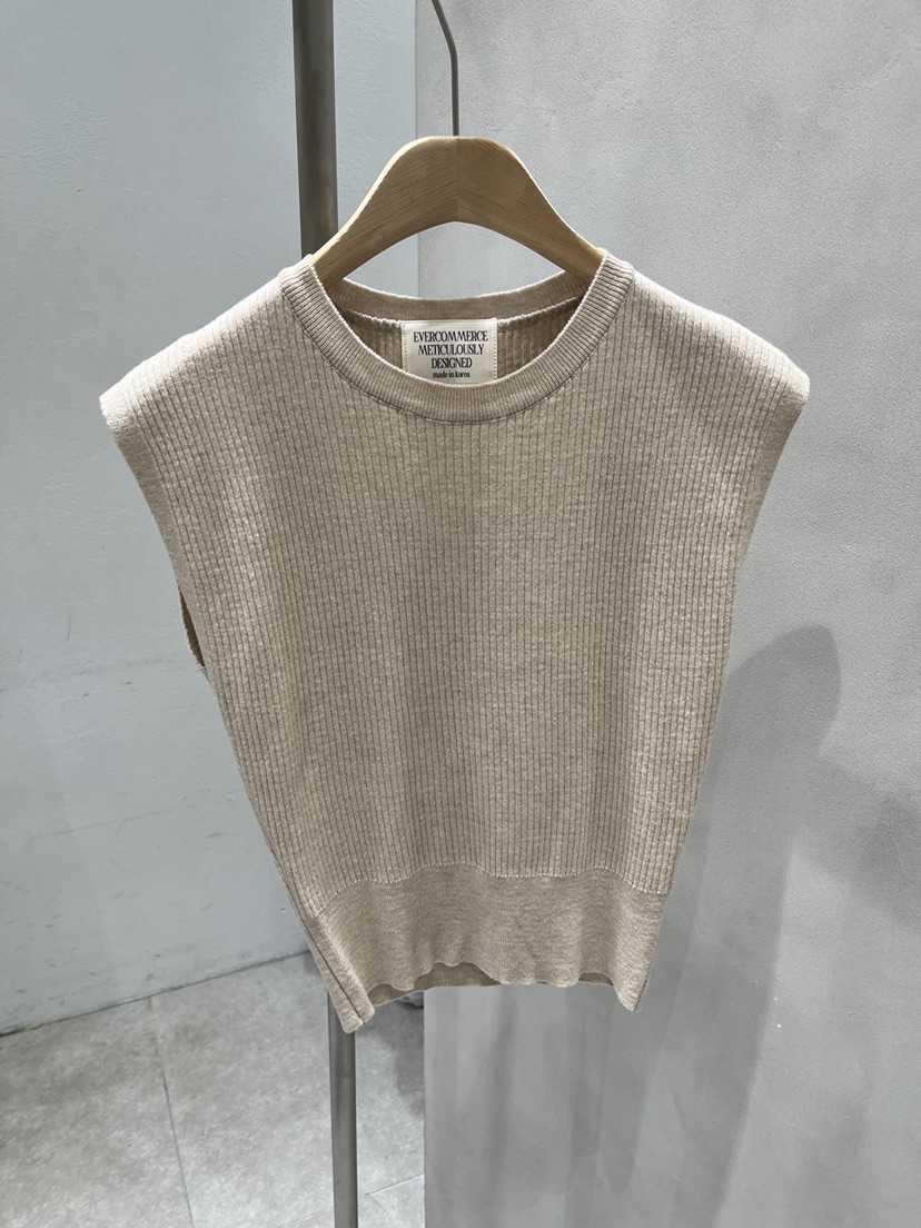 EVERCOMMERCE METICULOUSLY DESIGNED韓國直郵女士新款休閑吊帶背心羅紋EVERCOMMERCE METICULOUSLY DESIGNED吊帶/背心