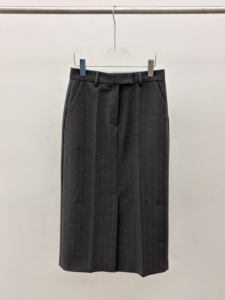 OURS韓國直郵女裝新品熱賣職業時尚休閑半身裙中短裙條紋OURS半身裙/中短裙