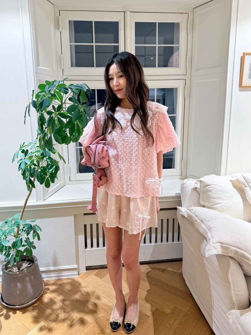 BOUTIQUE-L韓國直郵女士新品熱賣職業時尚休閑襯衫蕾絲衫絨BOUTIQUE-L襯衫/蕾絲衫